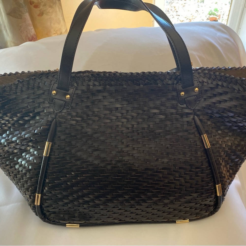 Juicy Couture Huge Brown Woven Leather Tote!! EUC RARE Stunningly Gorgeous 💛HP💛 - Picture 5 of 16